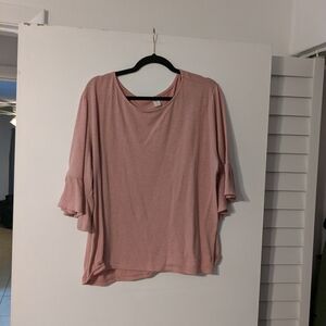 2/$10 Old Navy Pink Bell Sleeve Blouse